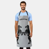 Upright Wild Horses Schort Aangepaste tekst Jouw n (Gedragen)