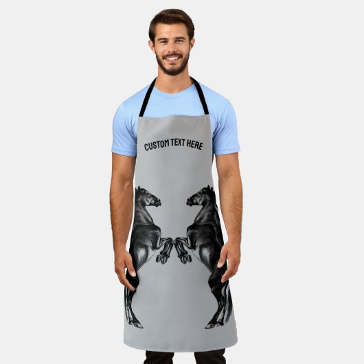 Upright Wild Horses Schort Aangepaste tekst Jouw n (Gedragen)