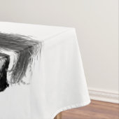 Upright zwarte, wilde paarden - Jouw tekst toevoeg Tafelkleed (Voorbeeld)