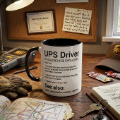 UPS-chauffeur definitie grappig Mok