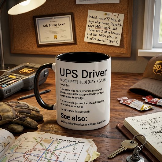 UPS-chauffeur definitie grappig Mok