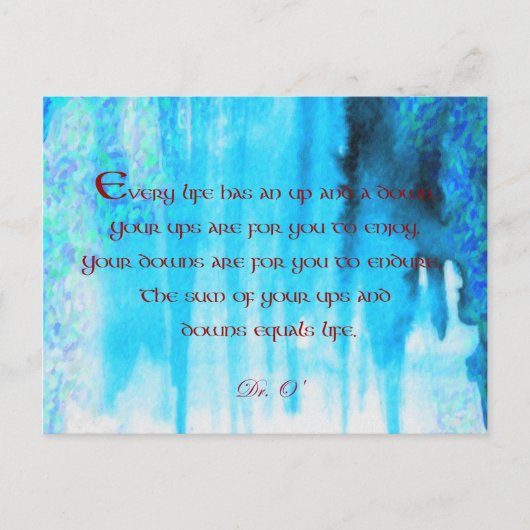 Ups en Downs Briefkaart (Voorkant)