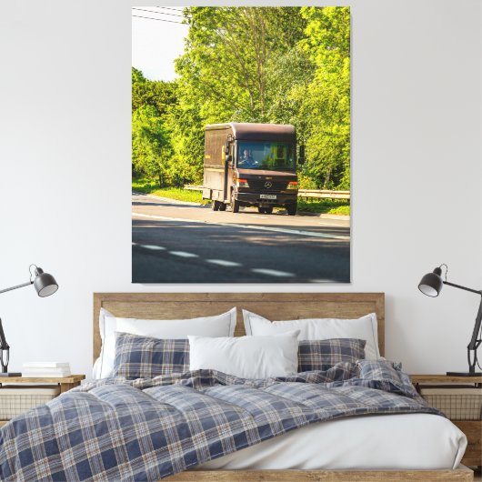 UPS in beweging Canvas Afdruk (Insitu (Slaapkamer))