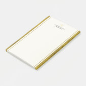 Upscale advocaat faux gouden glitter strepen elega post-it® notes (Schuin)