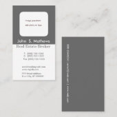 Upscale Afbeelding Fotohouder Neutral Grey Corpora Visitekaartje (Voorkant / Achterkant)