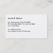 Upscale Attorney Law Kantoor Visitekaartjes (Achterkant)