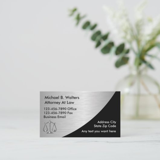 Upscale Attorney visitekaartjes (Staand voorkant)