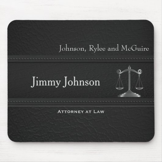 Upscale Black Leather - Ontwerp van advocaten Muismat (Voorkant)