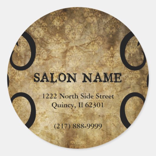 Upscale Classy Swirl Business Sticker (Voorkant)
