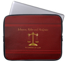 Upscale Deep Red Leather - ⚖ Attorney Design