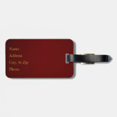 Upscale Deep Red Leather - Ontwerp van advocaten Bagagelabel (Achterkant horizontaal)