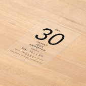 Upscale Dirty 30 Let's Party Verjaardag Acryl Uitnodigingen (Laagn)