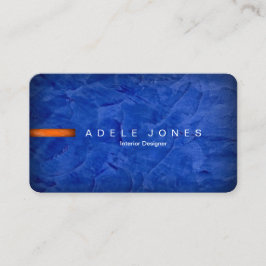 Upscale Elegant Blue en Oranje Visitekaartje