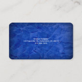 Upscale Elegant Blue en Oranje Visitekaartje (Achterkant)