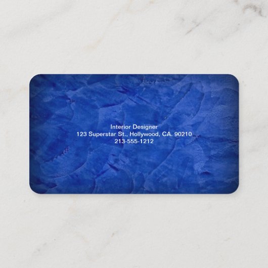 Upscale Elegant Blue en Oranje Visitekaartje (Achterkant)