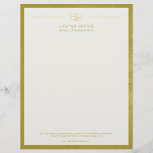 Upscale kantoor gouden lederen look en gouden advo briefhoofd