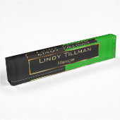 Upscale Lime Green en Black Naambordje