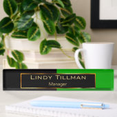Upscale Lime Green en Black Naambordje