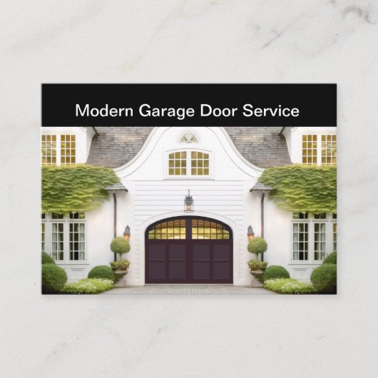 Upscale Moderne Garage Deur Services Visitekaartje (Voorkant)