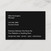 Upscale Moderne Garage Deur Services Visitekaartje (Achterkant)