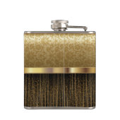 Upscale Monogram Golden Pattern-ontwerp Heupfles (Achterkant)