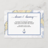 Upscale Nautical Martha's Vineyard Event Receptie Informatiekaartje (Voorkant)