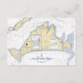 Upscale Nautical Martha's Vineyard Wedding Details Informatiekaartje (Achterkant)