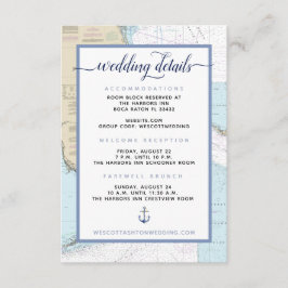 Upscale #Nautical Zuid-Florida #Wedding Details Informatiekaartje
