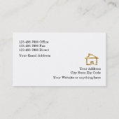 Upscale Real Estate Broker Visitekaartje (Achterkant)