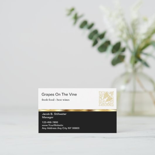 Upscale Restaurant Visitekaartjes (Staand voorkant)