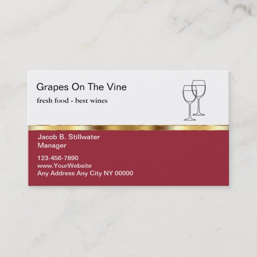 Upscale Restaurants Visitekaartjes (Voorkant)