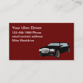 Upscale Rideshare-driver Visitekaartje (Voorkant)