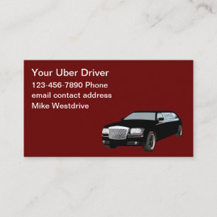 Upscale Rideshare-driver Visitekaartje
