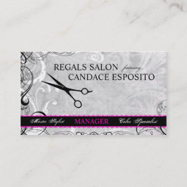 Upscale Swirls and Fluers Salon Visitekaartje