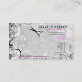 Upscale Swirls and Fluers Salon Visitekaartje (Achterkant)