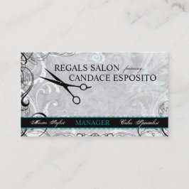 Upscale Swirls and Fluers Salon Visitekaartje