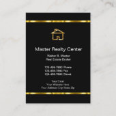 Upscale vastgoedmakelaar Verticale Visitekaartjes (Voorkant)