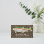 Upscale Vist Chartergids Business Fish Visitekaartje (Staand voorkant)