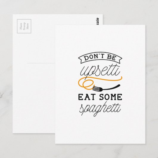 Upsetti Spaghetti Briefkaart (Voorkant / Achterkant)