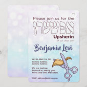 Upsherin First Haircut Jewish Boy 3rd Birthday I Kaart (Voorkant / Achterkant)