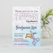 Upsherin First Haircut Jewish Boy 3rd Birthday I Kaart (Staand voorkant)