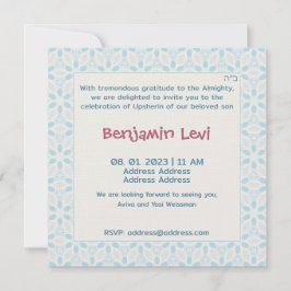 Upsherin First Haircut Jewish Boy 3rd Birthday I Kaart