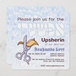 Upsherin First Haircut Jewish Boy 3rd Birthday I Kaart