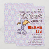 Upsherin First Haircut Jewish Boy 3rd Birthday Kaart (Voorkant / Achterkant)