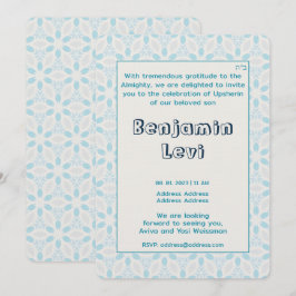 Upsherin First Haircut Jewish Boy 3rd Birthday Kaart