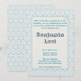 Upsherin First Haircut Jewish Boy 3rd Birthday Kaart