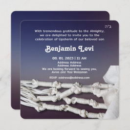 Upsherin First Haircut Jewish Boy 3rd Birthday Kaart