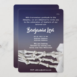 Upsherin First Haircut Jewish Boy 3rd Birthday Kaart