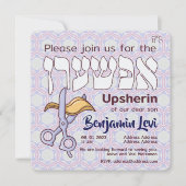 Upsherin First Haircut Jewish Boy 3rd Birthday Kaart (Voorkant)