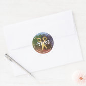 Upsherin HEBREEUWS gepersonaliseerde schaar Splash Ronde Sticker (Envelop)